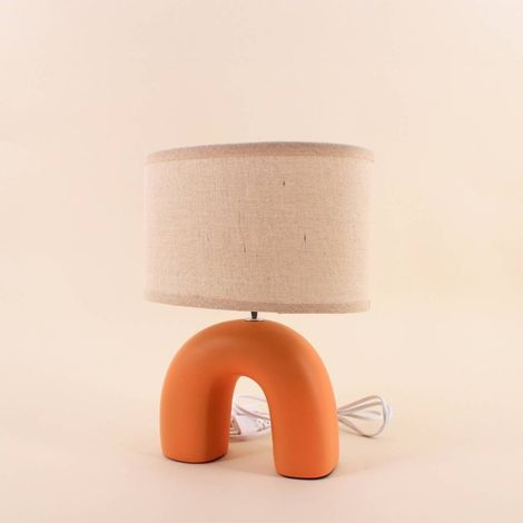 Lampe en céramique arche terracotta
