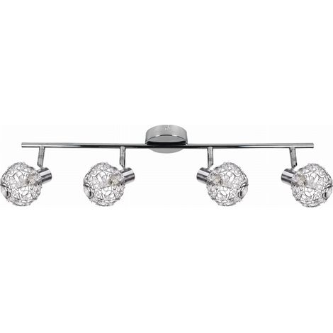 Plafoniera Candellux Collar 94-13743 cromo con cristalli 4xG9