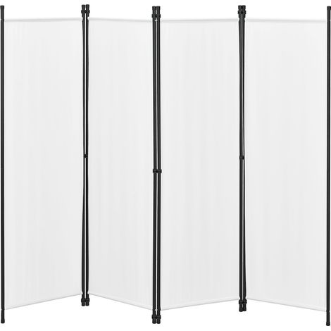 Biombo visual de 4 paneles 171 x 200 cm blanco 030008059