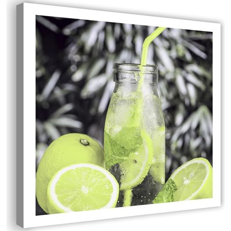 Tableau sur toile Cocktail de citron vert frais 40x40 (1/5)