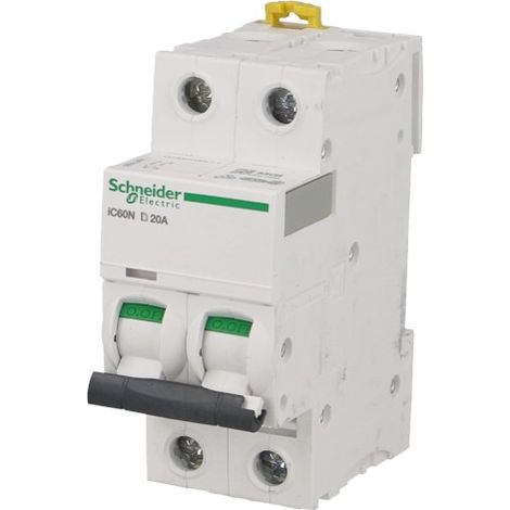 SCHNEIDER ACTI9 IC60N DISJONCTEUR 16A 2P COURBE D 10KA 230V - A9F75216