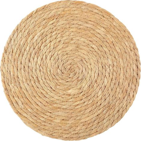 Tapis Rond Chat - Paille Tressée Naturelle 40cm - Résistant Griffe Et Mastication - Style Bohème Intérieur Extérieur - 1 Pièce (1/5)