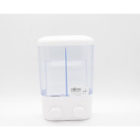 Dispensador de jabón blanco de pared, dispensador de jabón higiénico, desinfectante de manos 2 x 380 ml