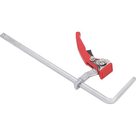 Serre-joint à cliquet pour rail 300 x 60 mm, force de serrage élevée, auto-alignement, pour table. (1/5)