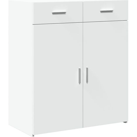 Aparador buffet cómoda mueble mueble de almacenaje organizador cocina salón salón 80 x 42,5 x 93 cm madera contrachapada blanco 020030521