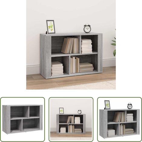 Holzwerkstoff - Sideboard Grau Sonoma 80x30x54 cm Holzwerkstoff (1/5)