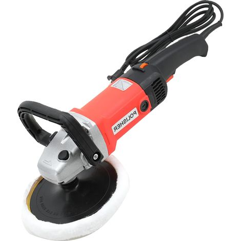 Pulidora de coches, 1400 vatios, 230 V, hasta 3000 RPM, disco de 180 mm, 3,25 kg (1/5)
