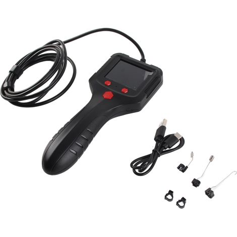 Endoscope industriel portable avec écran HD 2,4 pouces, boîtier ABS, caméra d'inspection pour usine, câble de 2 m.