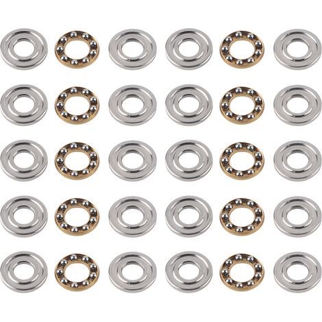 Miniature thrust ball bearing set, 10 pieces, high-precision steel flat bearings (F6-14M 6x14x5mm) (1/5)