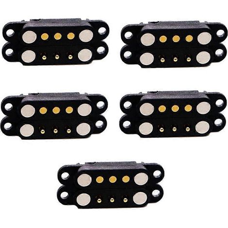 5-paariger federbelasteter Magnetstecker (3-polig, Stecker/Buchse, 2,54 mm) mit Netzstecker (1/5)