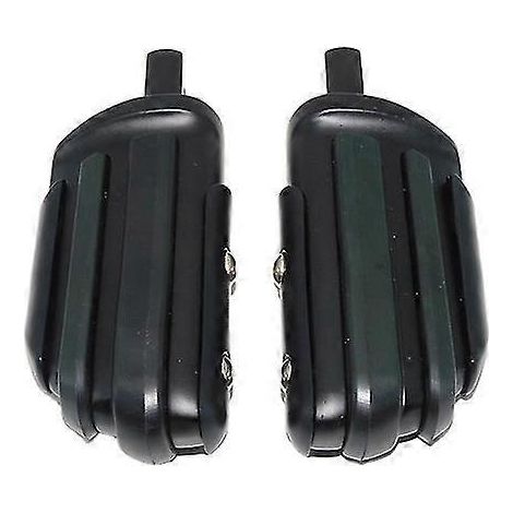 2x Motorrad-Fußrasten aus Aluminium, Highway-Fußrasten, Fußstützen für Harley Touring Dyna Sportster Iron XL Softail Breakout Custom – Schwarze Fußrasten (1/5)