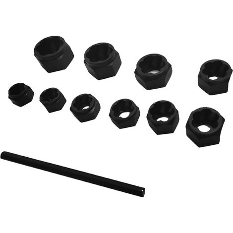 Coffret extracteur boulons/écrous rouillés – 11 douilles impact 3/8", maison/auto/industrie. (1/4)
