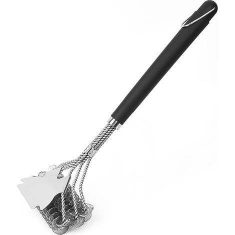 Cepillo para parrilla, acero inoxidable, 46 cm, negro/plata (1/5)