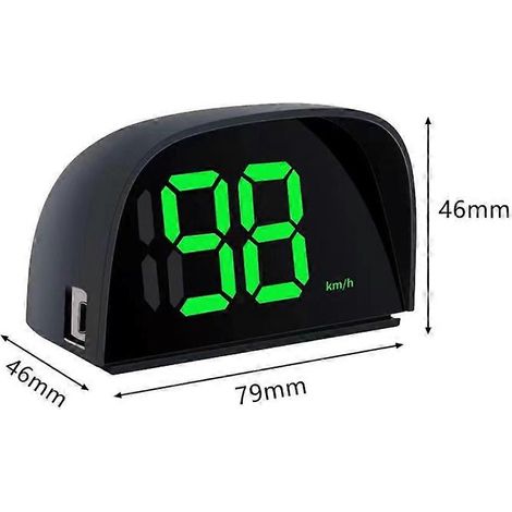 Compteur de vitesse GPS numérique pour voiture, affichage tête haute (HUD) avec vitesse, km/h, connexion USB Plug and Play pour toutes les voitures (1/5)