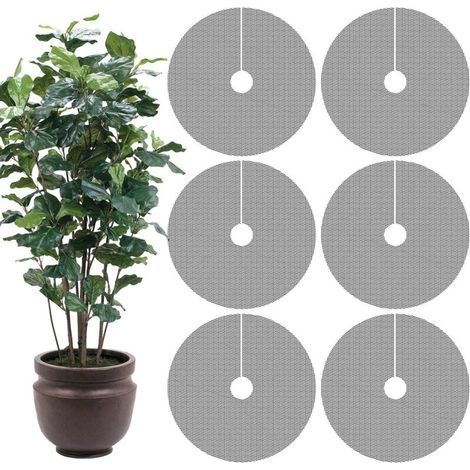 6 Pièces Grille de Protection pour Pot de Fleurs, 30cm Couvercle de Protection du Sol pour Pots de Fleurs, Protector Contre Les Chats, Protège la Terre des Animaux et des Enfant (1/4)