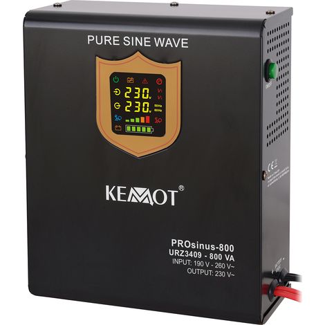 Alimentation de secours murale Kemot PROsinus-800W 12V/230V 800VA/500W (1/5)