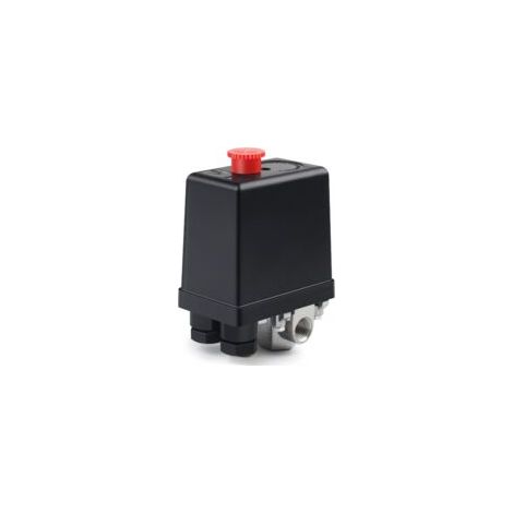 Régulateur de pression d'air 220 volts avec vanne 4 trous pour compresseur réduction rapide de pression interrupteur automatique réglage précis installation facile usage professionnel industriel ateli