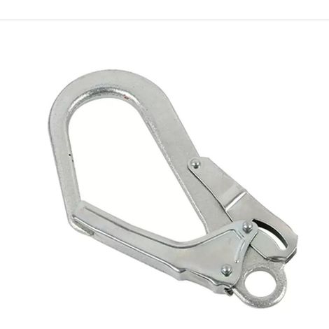Mousqueton de sécurité pour échafaudage D'escalade, Verrouillage Automatique, Crochet de Lanière, Mousqueton en Acier allié Haute Résistance forgé, Double Verrouillage
