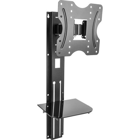 Bematik – Support mural TV 23" à 42" – Compatible VESA 100x100/200x200 – Charge max 30 kg – Plateau réglable 240x200 mm – Orientation 30° horizontal (1/5)