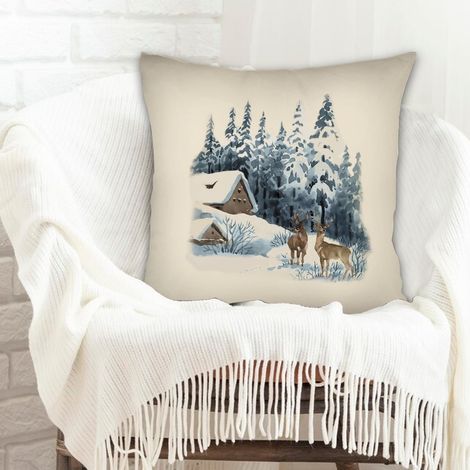 Housse de coussin carréedéhoussable pour Noël, anniversaire, la Fête des Pères, la Fête des Mères