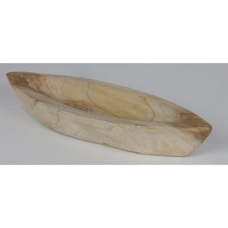 6x Holzschüssel Kano Teak Schale Schiffchen Dekoration Tisch Aufbewahrung Obst (1/3)