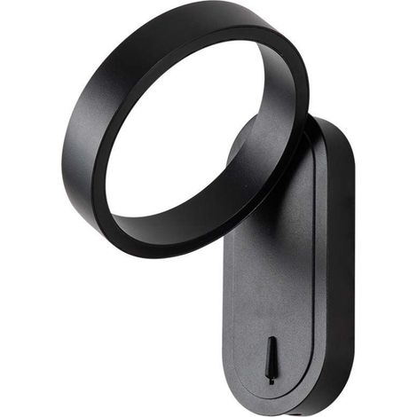 Aplique de pared LED V-TAC de 5 W, doble haz, 110 lm/W, color negro, con cabezal giratorio, blanco cálido y blanco natural, IP65