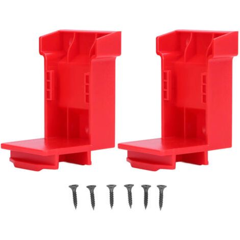 Support de fixation pour batteries 18V/20V - Lot de 2 supports murales pour accrocher et ranger vos batteries lithium (1/5)