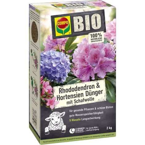COMPO BIO Rhododendron- und Hortensien Dünger mit Schafwolle - 2 kg (1/4)