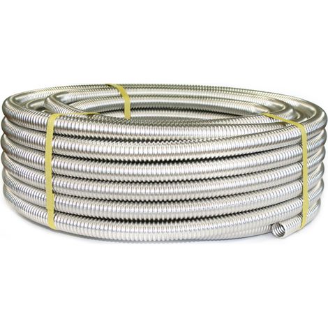 Tube ondulé en acier inoxydable CSST316L recuit, en couronne, pour circuits d'alimentation d'eau DN15 x 20m