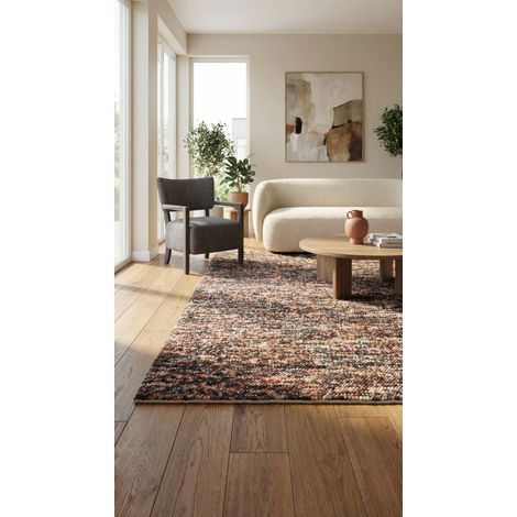 Tapis en laine Mosaik - Tapis en laine  - 290x190cm, Rectangular - 100% Laine vierge - Tissé main - Multicolore