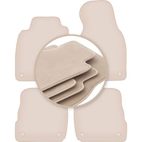 PREMIUM beige Matten für: Audi A6 C5 Avant, Kombi, Limousine, Quattro, Allroad 1997-2005