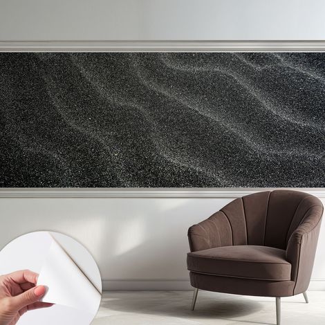 Papier peint autocollant avec imprimé décoratif pour salon et chambre à coucher Installation facile Vagues de sable 250x104 cm (1/5)