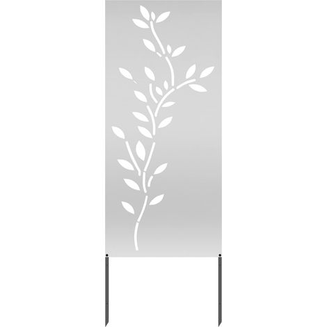 vidaXL Pantalla de Privacidad para Jardín Floral Plateado 50 x 140 cm (1/2)