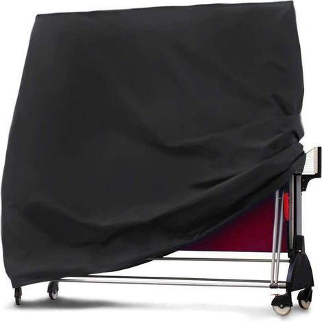 Housse de protection de table de ping - pong 210d Oxford 165  75  185cm couverture anti - poussière de table de ping - pong pliante noire couverture étanche de table de ping - pong pliante (1/4)