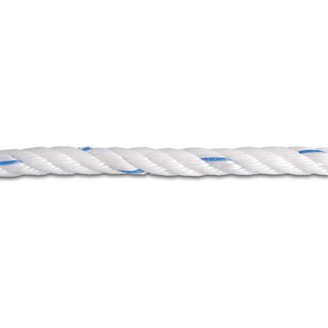 Bobine de Corde en Polypropylène Torsadée 3,9 T Ø 16 mm x 38 m Blanc/Bleu