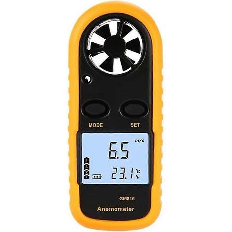 Anémomètre numérique, anémomètre portatif, compteur de vitesse LCD G9C0\U:K (1/4)
