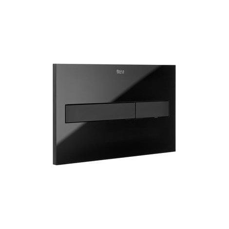 Placa de accionamiento con descarga dual (acabado cristal) PL7 DUAL (ONE) - ROCA Color: Negro
