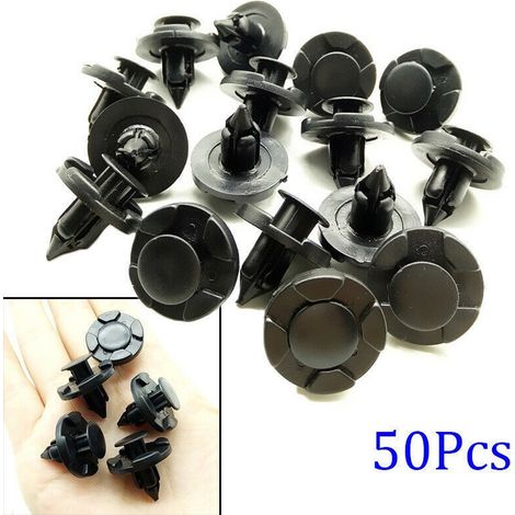 Ensemble de 50 rivets en plastique de 8 mm pour fixations de calandre et d'aile Nissan B18
