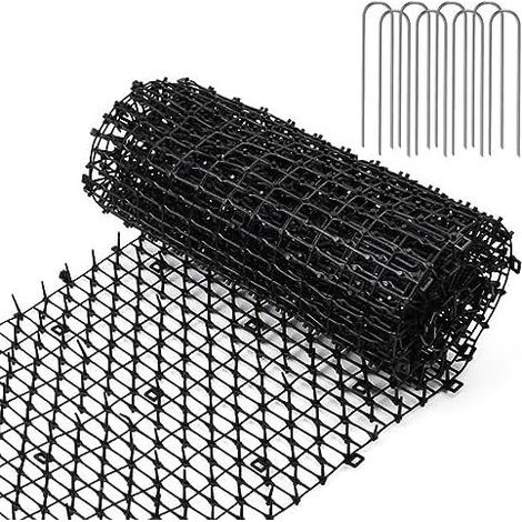 2 m Anti-Katzenmatte mit Spikes, 200 x 30 x 2,2 cm, Abschreckungsmittel für Katzen, Hunde und andere Tiere, 8 Bodenanker, für Garten, Sofa, Wände, Innen- und Außenbereich (1/5)