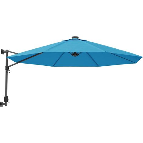 Maison Exclusive - Ombrellone a Parete con LED Blu Mare 290 cm (1/5)