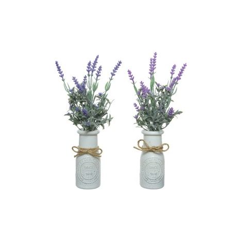 Pot De Lavande Artificielle Vintage ø13x32cm (1/3)