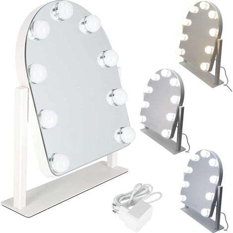 LED Makeup Mirror with 9 Light Bulbs (1/5)