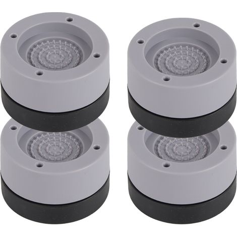 4 Pièces Pieds Anti-Vibration Universels pour Lave-Linge, Sécheuse - Semelles Stabilisatrices Antidérapantes (1/5)