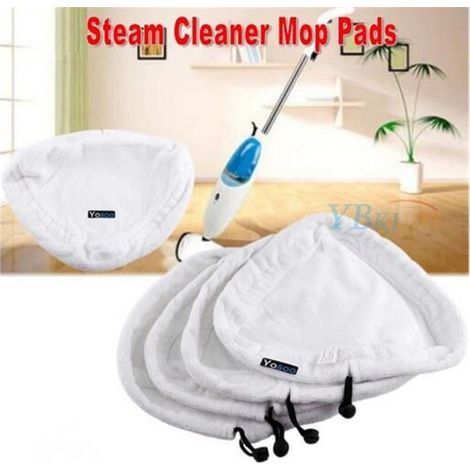 4 pcs Tapis Microfibre Mop à Vapeur pour H2O-Remplacement Propreté Lingettes pour Balais Vapeur (1/4)