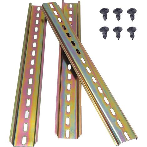 DIN Rail Mounting Rail for Distribution Cabinet Control Cabinet, Width 35 mm, Height 7.5 mm, Length 300 mm/12 inches (1/3)