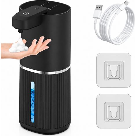 Distributeur de savon automatique mural mousse noir rayures verticales étanche IPX5 k1 noir réf 1045 10,3 × 8,3 × 20,3 cm 380 g – Livraison gratuite