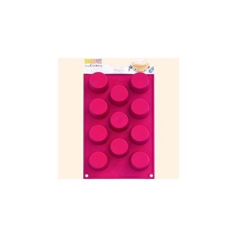 Moule à muffins - Kouglofs - 11 mini-muffins - Silicone - Compatible congélateur - Lavable au lave-vaisselle