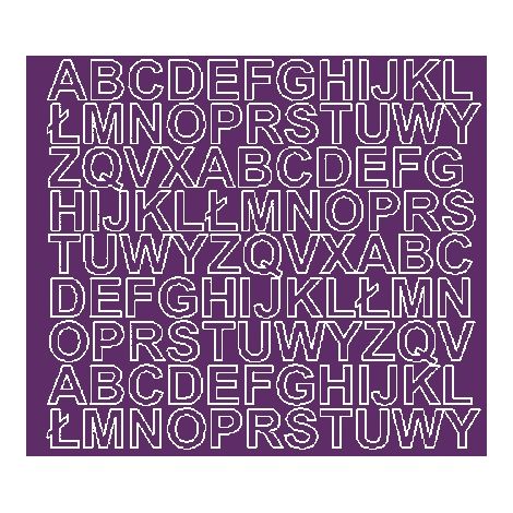 Adesivo autoadesivo con lettere, 2 cm, in lamina, viola lucido (1/2)