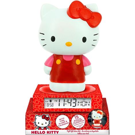 Lampara 3D con despertador Hello Kitty and Friends