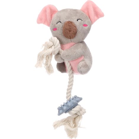 Jouet Didi Koala gris avec corde 23 cm pour Chiot - Flamingo (1/3)